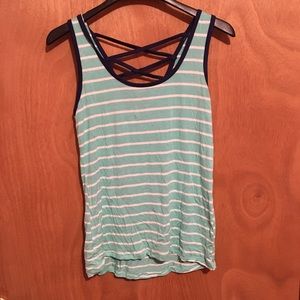 Mint and white striped tank!